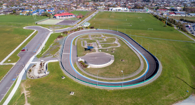 Drone shot of Saxton Oval
