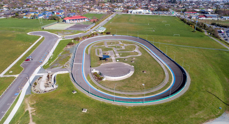 Drone shot of Saxton Oval