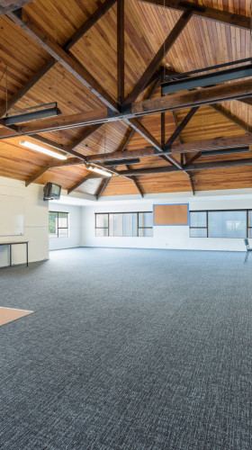 Saxton Netball Pavilion Interior. Empty room