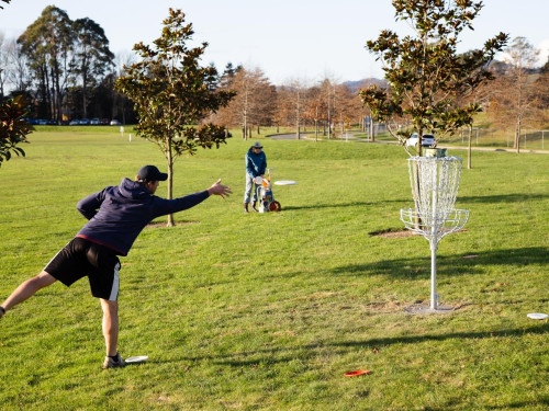 Disc Golf Players at Saxton Field