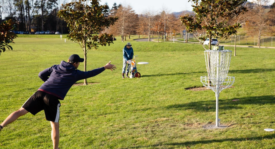 Disc Golf Players at Saxton Field