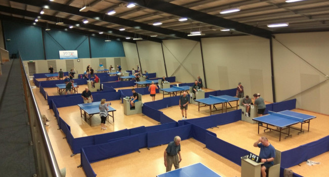 Table Tennis hall and players