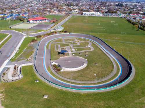 Drone shot of Saxton Oval